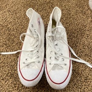 White converse high tops